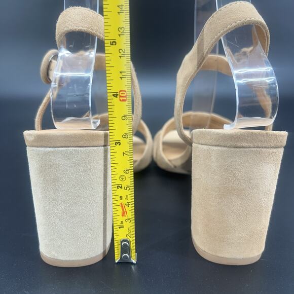 Chinese Laundry Womens 8.5 Nude Ankle Strap Open Toe Block Heeled Sandals READ - Picture 4 of 8